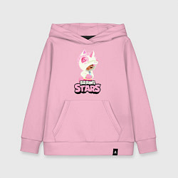 Толстовка детская хлопковая Leon Unicorn Brawl Stars, цвет: светло-розовый