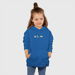 Толстовка детская хлопковая Смешные мопсы, цвет: синий — фото 2