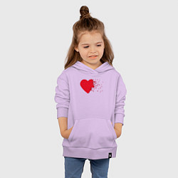 Толстовка детская хлопковая Сердце, цвет: лаванда — фото 2