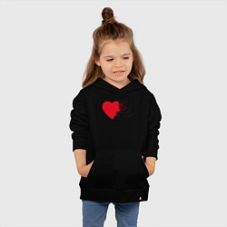 Толстовка детская хлопковая Сердце, цвет: черный — фото 2
