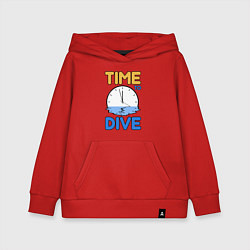 Толстовка детская хлопковая Time to dive, цвет: красный