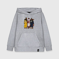 Толстовка детская хлопковая Bryant, Jordan, James, цвет: меланж
