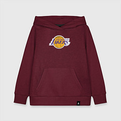 Толстовка детская хлопковая LA LAKERSспина, цвет: меланж-бордовый