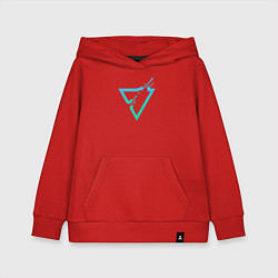 Толстовка детская хлопковая Liquid Triangle, цвет: красный