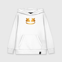 Толстовка детская хлопковая Marshmello gold, цвет: белый