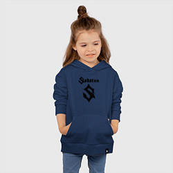 Толстовка детская хлопковая Sabaton, цвет: тёмно-синий — фото 2