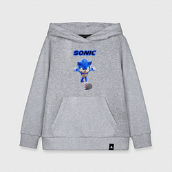 Толстовка детская хлопковая SONIC, цвет: меланж