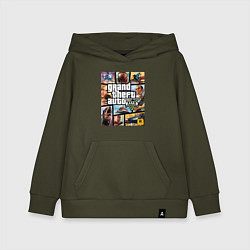 Толстовка детская хлопковая GTA5, цвет: хаки