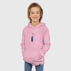 Толстовка детская хлопковая Мбаппе, цвет: светло-розовый — фото 2