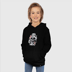 Толстовка детская хлопковая Skull, цвет: черный — фото 2