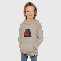 Толстовка детская хлопковая Медведь, цвет: миндальный — фото 2