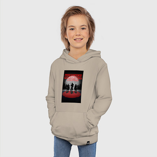 Детская толстовка-худи Очень странные дела / Миндальный – фото 3