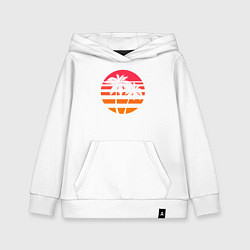 Толстовка детская хлопковая Пальма, цвет: белый