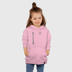 Толстовка детская хлопковая MERCEDES-BENZ AMG, цвет: светло-розовый — фото 2