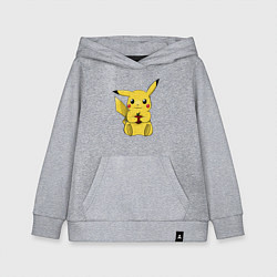 Толстовка детская хлопковая Пикачу, цвет: меланж