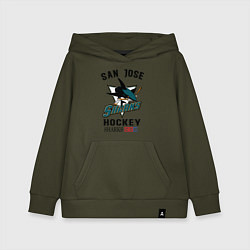 Толстовка детская хлопковая SAN JOSE SHARKS, цвет: хаки