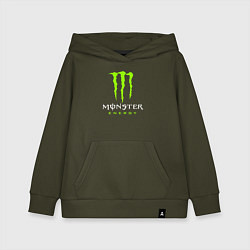 Толстовка детская хлопковая MONSTER ENERGY, цвет: хаки