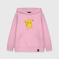 Толстовка детская хлопковая Pikachu, цвет: светло-розовый