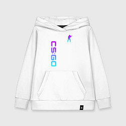 Толстовка детская хлопковая CS GO NEON, цвет: белый