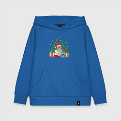 Толстовка детская хлопковая New Year Totoro, цвет: синий