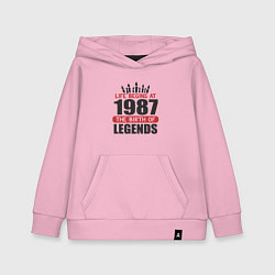 Толстовка детская хлопковая 1987 - рождение легенды, цвет: светло-розовый