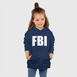 Толстовка детская хлопковая FBI, цвет: тёмно-синий — фото 2