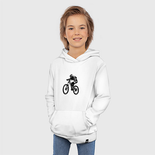 Детская толстовка-худи Велоспорт Z / Белый – фото 3