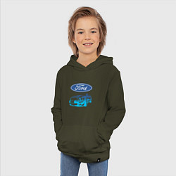 Толстовка детская хлопковая Ford Z, цвет: хаки — фото 2