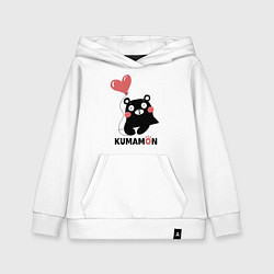 Толстовка детская хлопковая Kumamon, цвет: белый