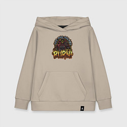 Толстовка детская хлопковая Lets the galaxy burn, цвет: миндальный