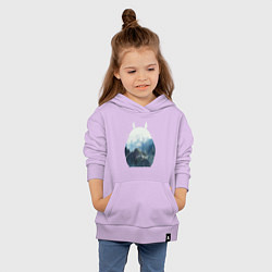 Толстовка детская хлопковая Тоторо, цвет: лаванда — фото 2
