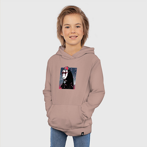 Детская толстовка-худи Kaonashi / Пыльно-розовый – фото 3