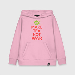 Толстовка детская хлопковая Make tea not war, цвет: светло-розовый