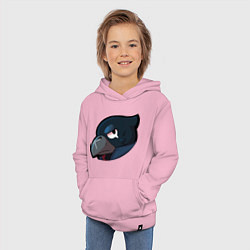 Толстовка детская хлопковая Ворон, цвет: светло-розовый — фото 2
