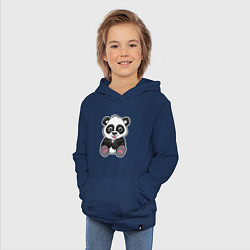 Толстовка детская хлопковая Панда, цвет: тёмно-синий — фото 2