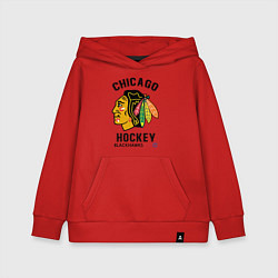 Толстовка детская хлопковая CHICAGO BLACKHAWKS NHL, цвет: красный