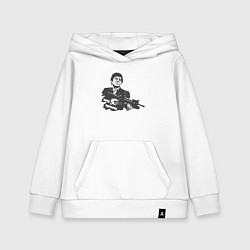 Толстовка детская хлопковая Тони Монтана, цвет: белый