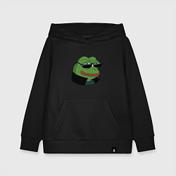 Толстовка детская хлопковая Pepe в очках EZ, цвет: черный