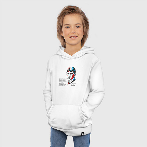 Детская толстовка-худи Сергей Есенин Пой / Белый – фото 3