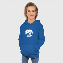 Толстовка детская хлопковая Полнолуние Французский бульдог, цвет: синий — фото 2