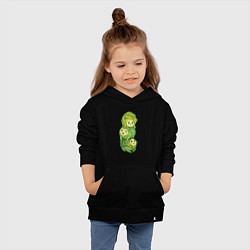 Толстовка детская хлопковая Брюссельская капуста, цвет: черный — фото 2