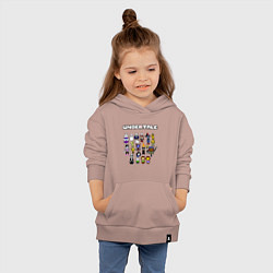 Толстовка детская хлопковая UNDERTALE, цвет: пыльно-розовый — фото 2