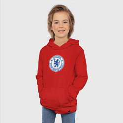 Толстовка детская хлопковая Chelsea FC цвета красный — фото 2