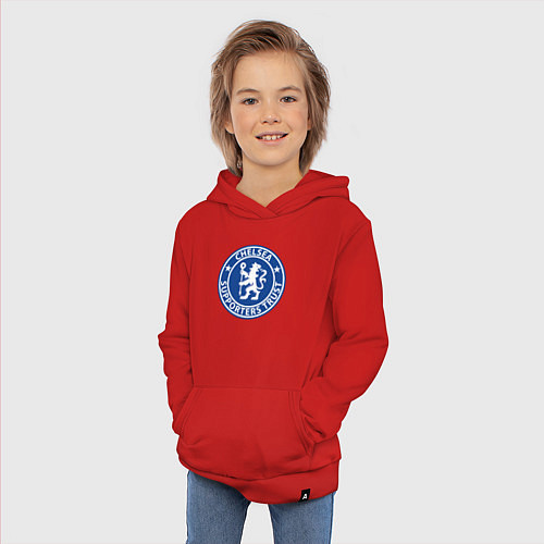 Детская толстовка-худи Chelsea FC / Красный – фото 3