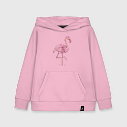 Толстовка детская хлопковая Узорчатый фламинго, цвет: светло-розовый