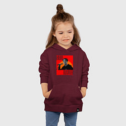 Толстовка детская хлопковая SLAVA MARLOW, цвет: меланж-бордовый — фото 2