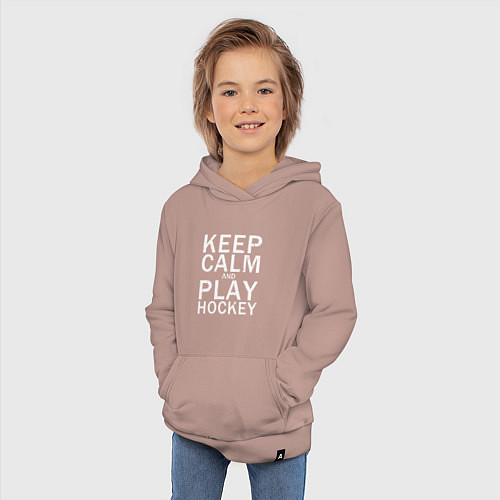 Детская толстовка-худи K C a Play Hockey / Пыльно-розовый – фото 3