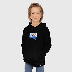 Толстовка детская хлопковая Aqua, цвет: черный — фото 2