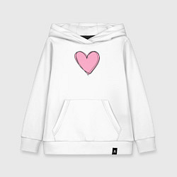 Толстовка детская хлопковая Love, цвет: белый