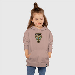 Толстовка детская хлопковая Owl, цвет: пыльно-розовый — фото 2